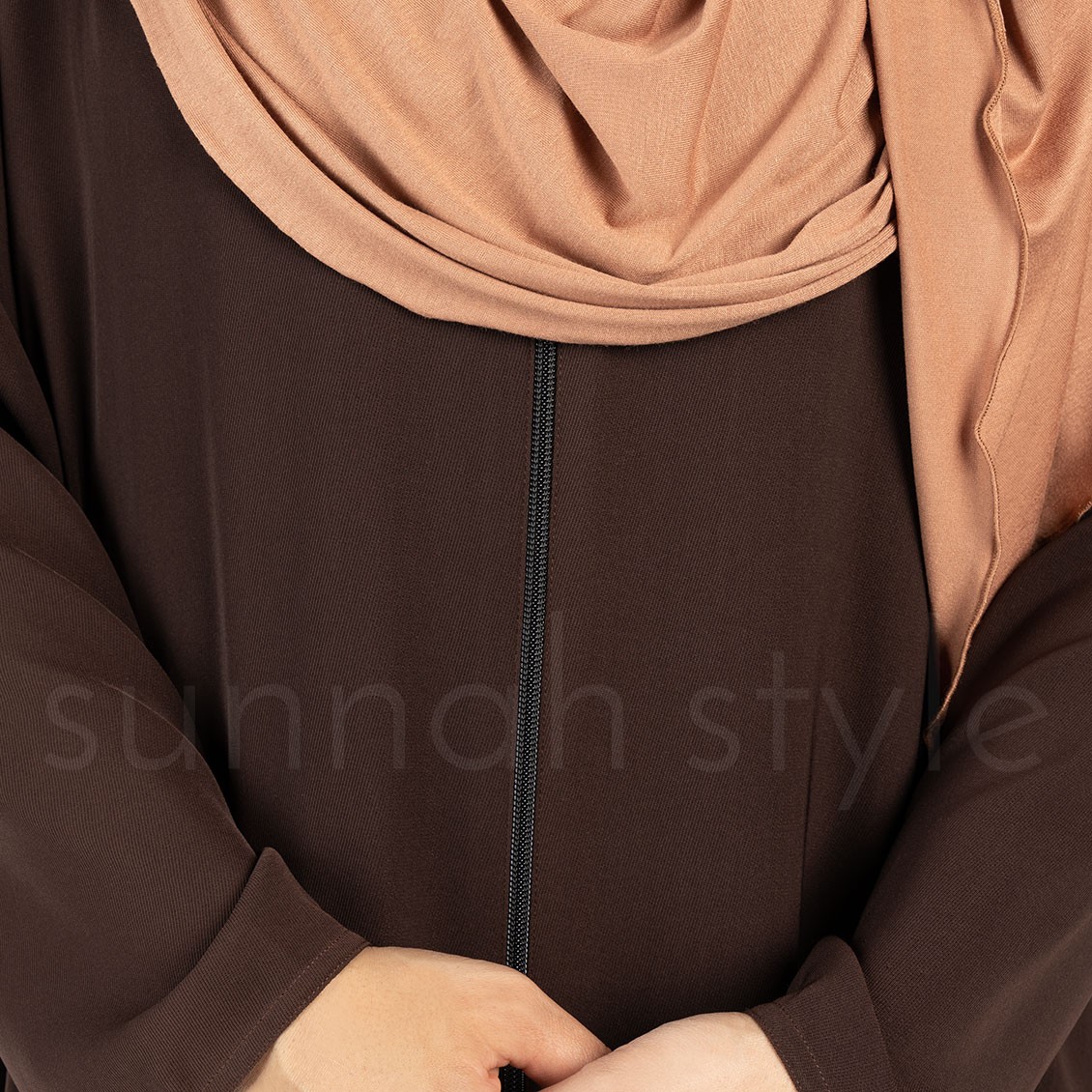 Sunnah Style Essentials Full Zip Abaya Espresso